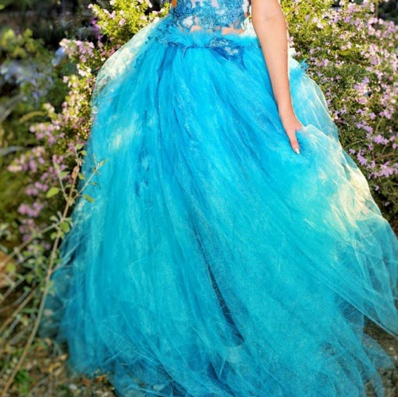PRISCILLA Turquoise Wedding Ballgown Set